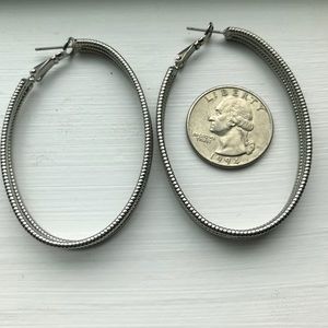 Express silver hoop earrings